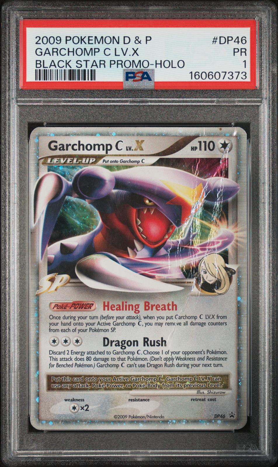 Garchomp C Lv.X Holo PSA 1 2009 Diamond & Pearl Black Star Promo #DP46 - LOW POP