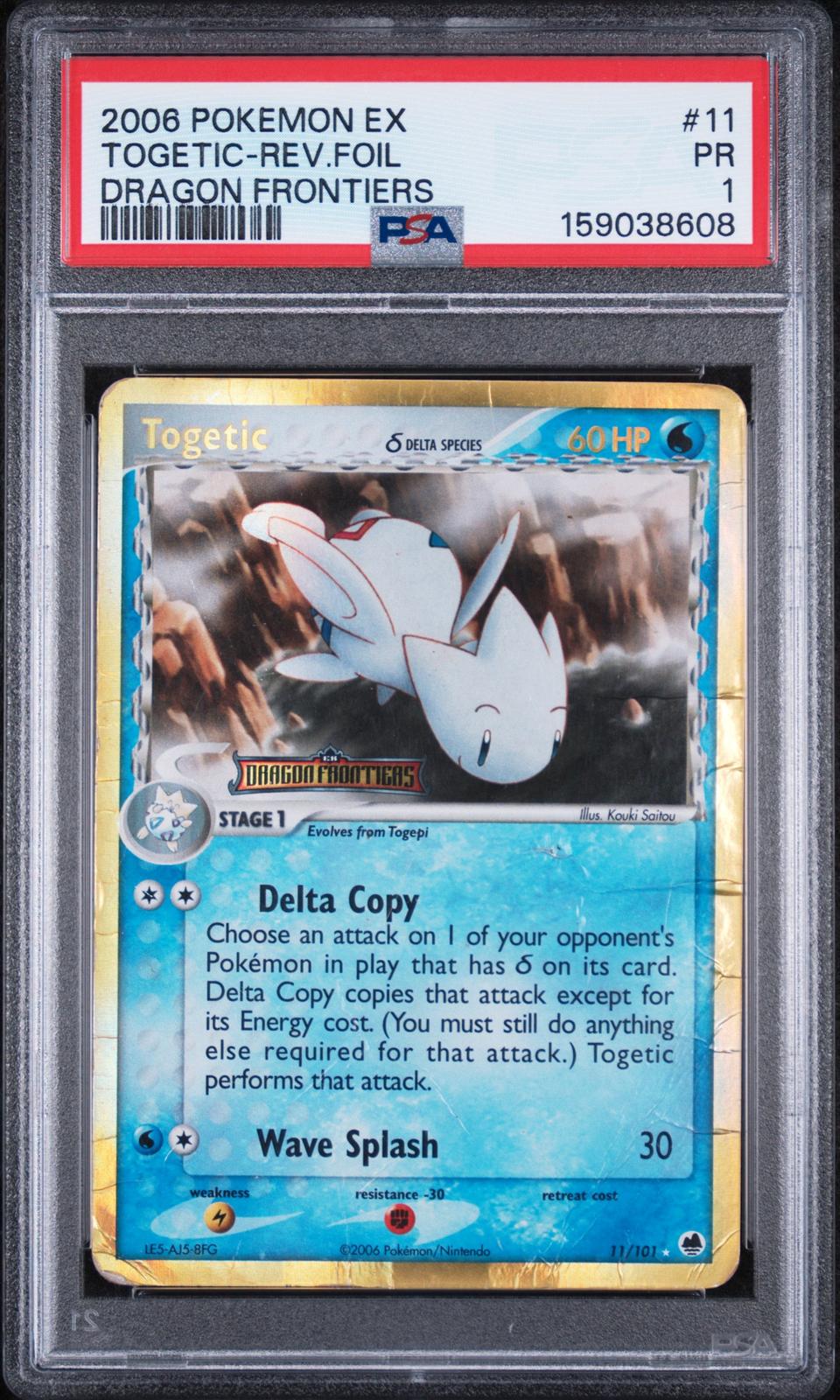 Togetic Reverse Holo PSA 1 2006 Pokemon EX Dragon Frontiers #11 - POP 5