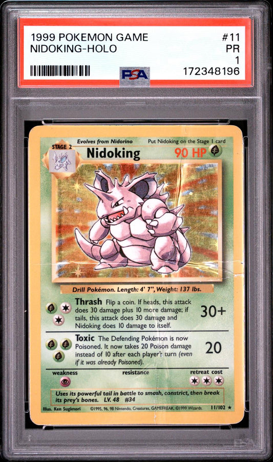 Nidoking Holo PSA 1 1999 Base Set #11