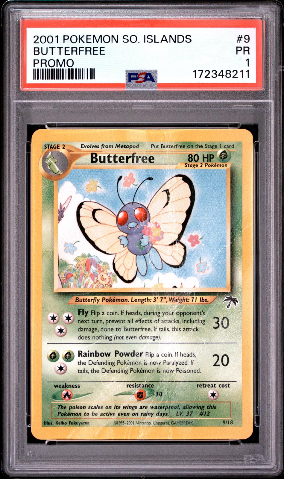 Butterfree Promo PSA 1 2001 Pokemon Southern Islands Promo #9 - POP 2