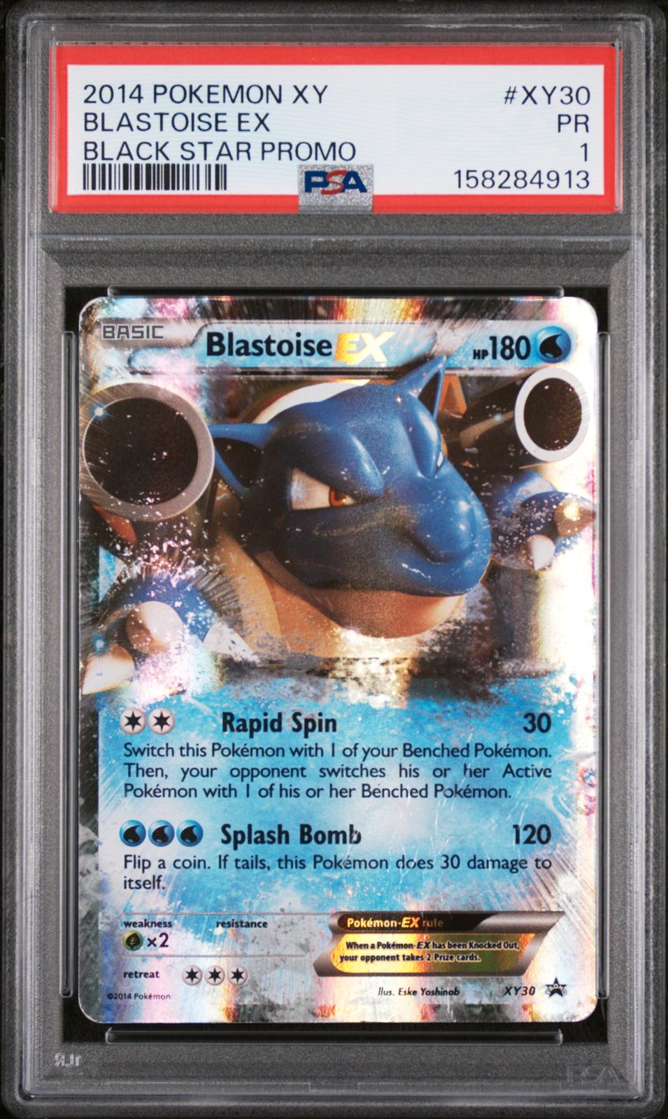 Blastoise EX PSA 1 2014 Pokemon XY Black Star Promo #XY30 - POP 12