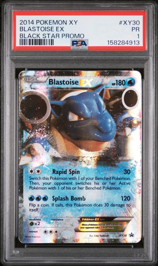 Blastoise EX PSA 1 2014 Pokemon XY Black Star Promo #XY30 - POP 12
