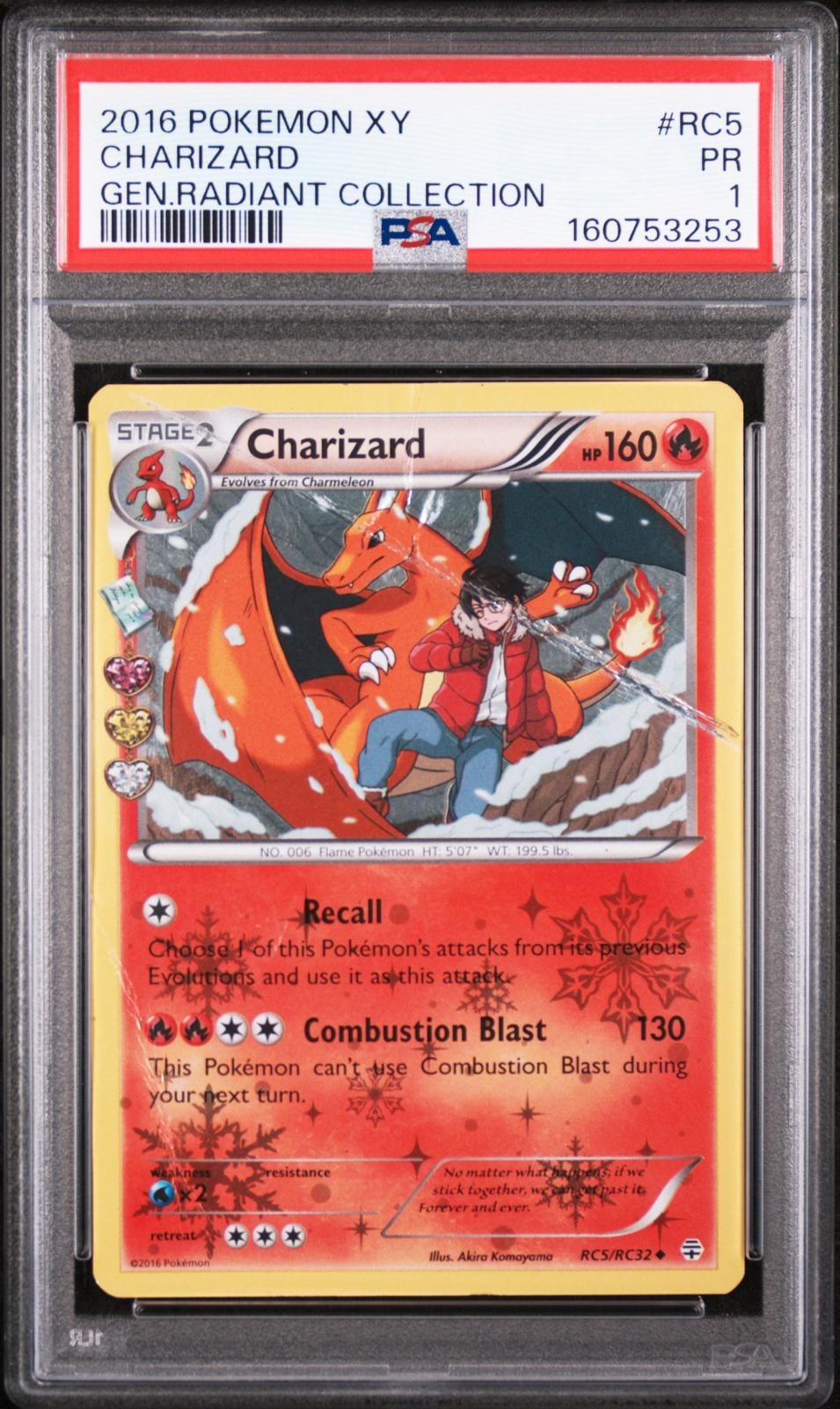 Charizard PSA 1 2016 Pokemon XY Generations Radiant Collection #RC5