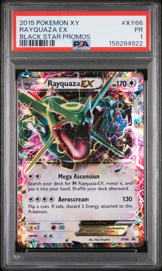 Rayquaza EX PSA 1 2015 Pokemon XY Black Star Promos #XY66 - POP 18