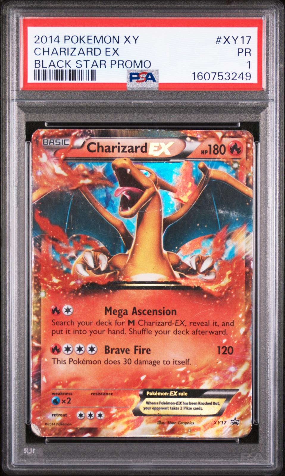 Charizard EX PSA 1 2014 Pokemon XY Black Star Promo #XY17