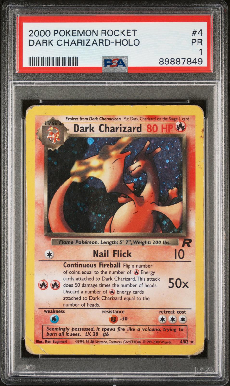 Dark Charizard Holo PSA 1 2000 Pokemon Rocket #4