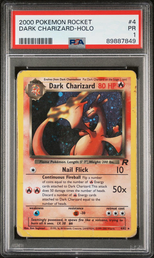 Dark Charizard Holo PSA 1 2000 Pokemon Rocket #4