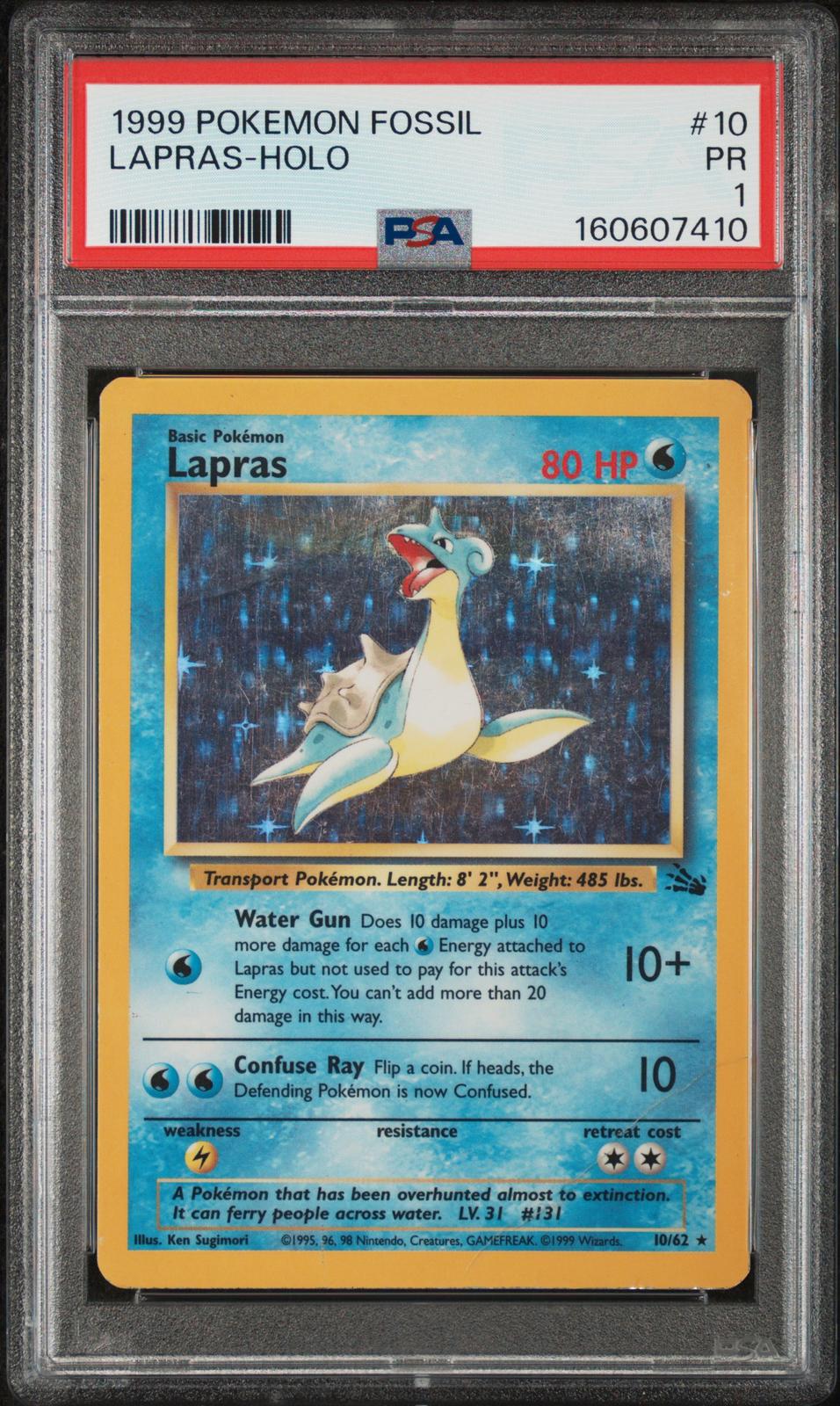Lapras Holo PSA 1 1999 Pokemon Fossil #10