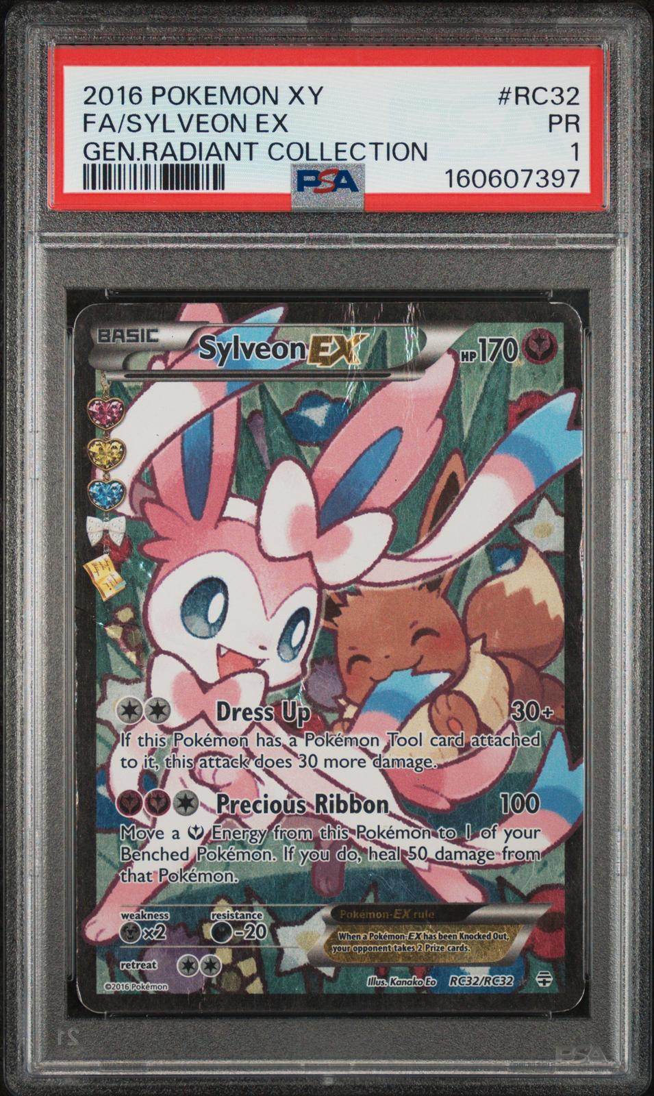 Sylveon EX PSA 1 2016 Pokemon XY Generations Radiant Collection #RC32