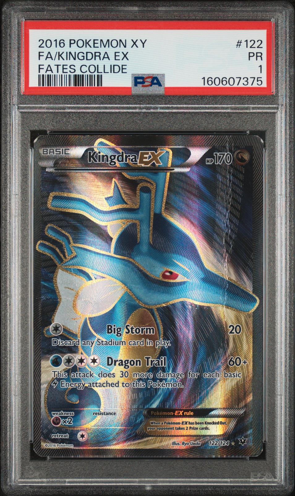 Kingdra EX PSA 1 2016 Pokemon XY Fates Collide #122 - POP 6