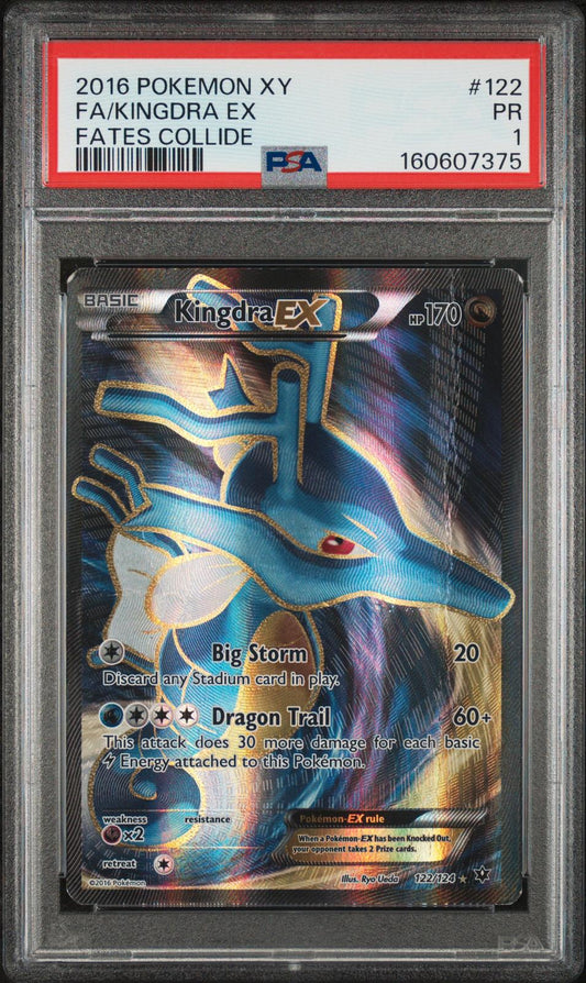 Kingdra EX PSA 1 2016 Pokemon XY Fates Collide #122 - POP 6