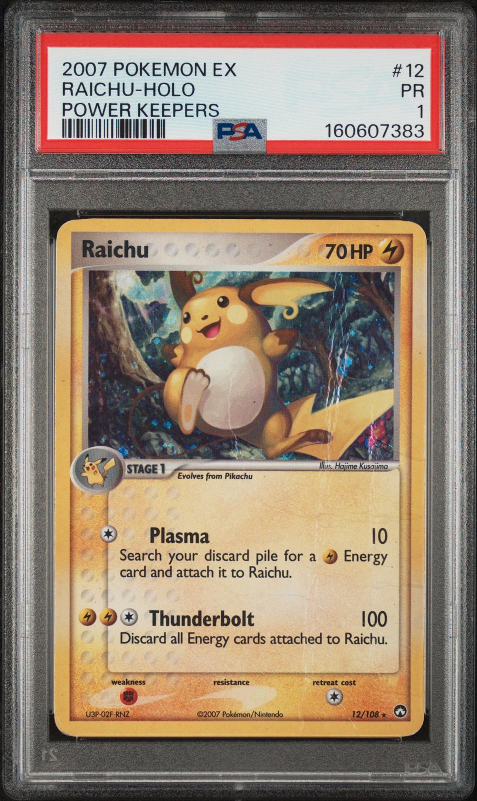 Raichu Holo PSA 1 2007 Pokemon EX Power Keepers #12 - POP 6
