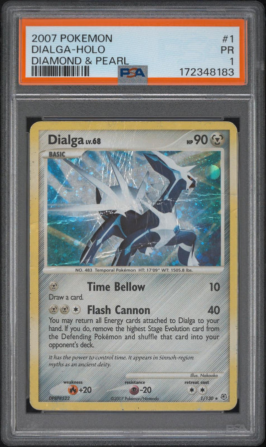 Dialga Holo PSA 1 2007 Pokemon Diamond & Pearl #1 - POP 8