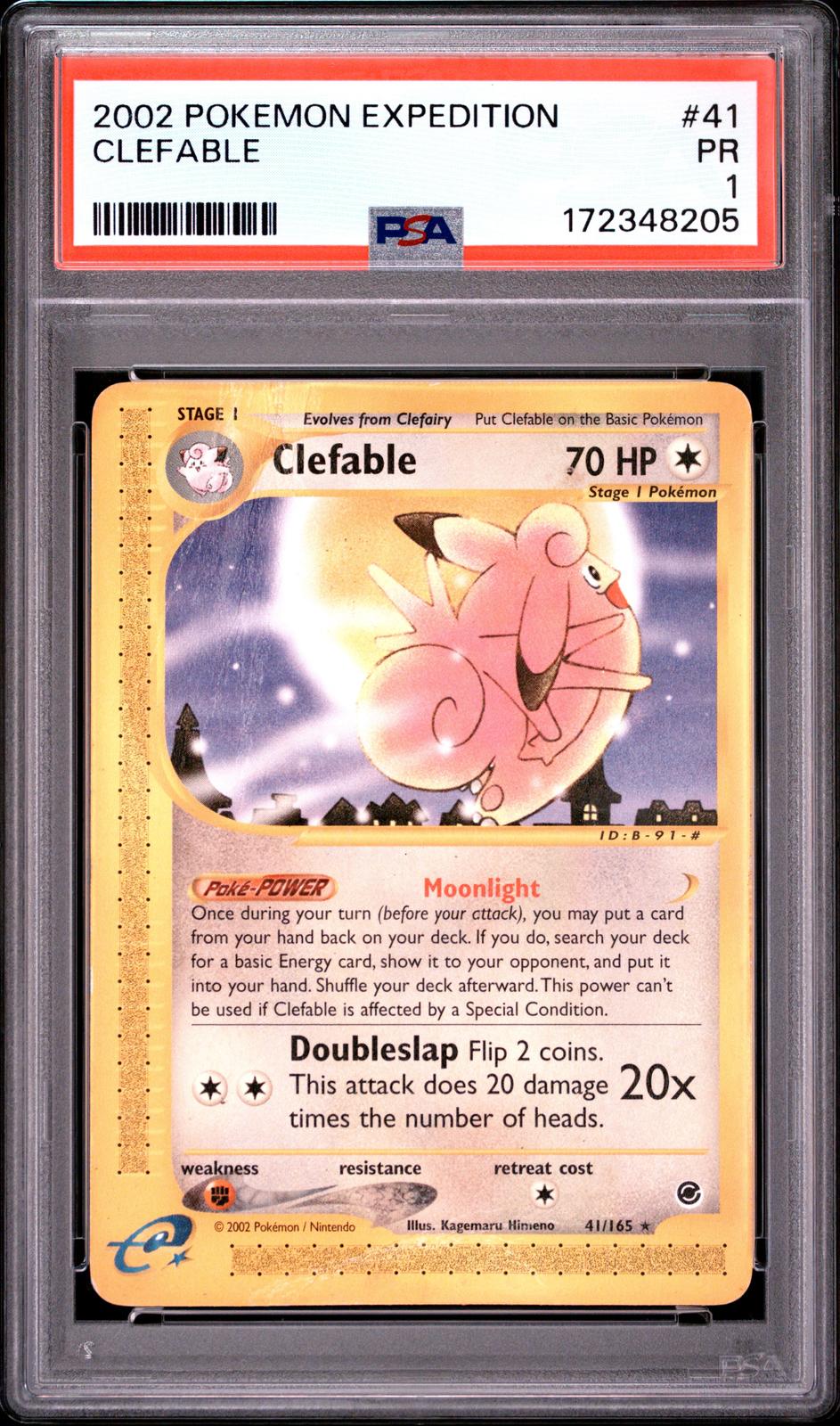 Clefable PSA 1 2002 Pokemon Expedition #41 - POP 1