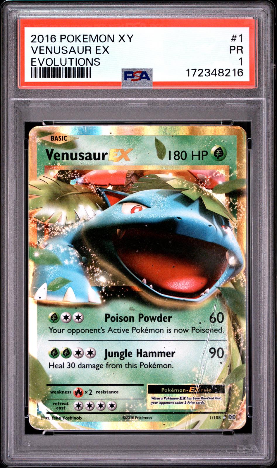 Venusaur EX PSA 1 2016 Pokemon XY Evolutions #1 - POP 4