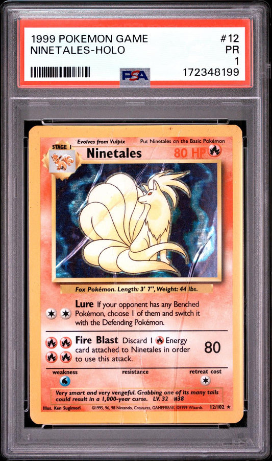 Ninetales Holo PSA 1 1999 Base Set #12