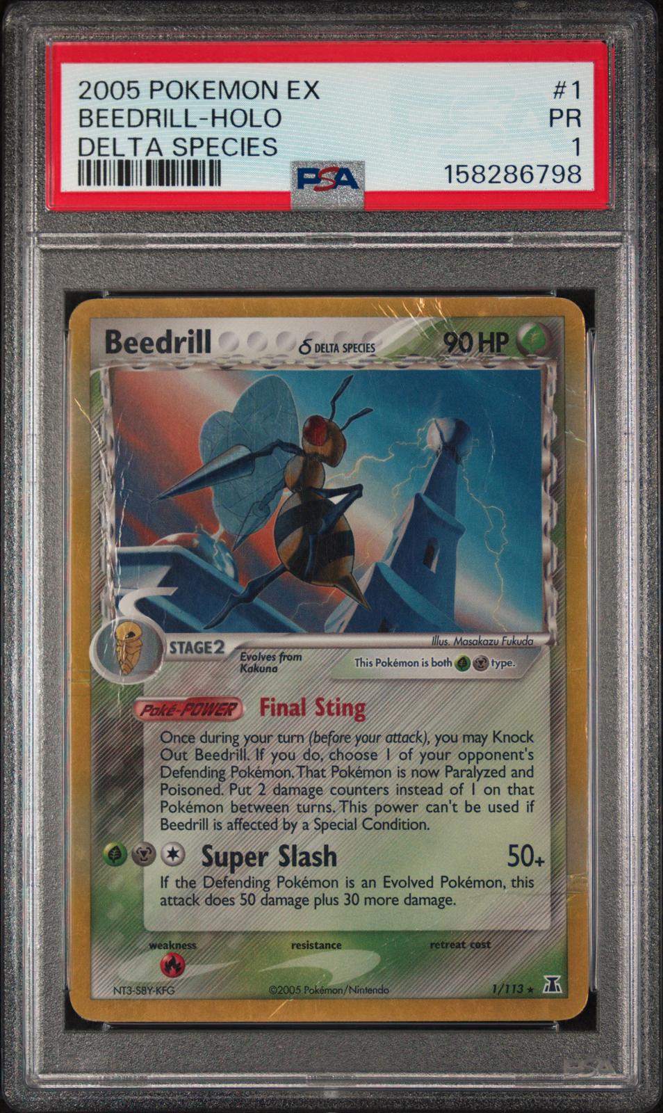 Beedrill Holo PSA 1 2005 Pokemon EX Delta Species #1 - POP 4