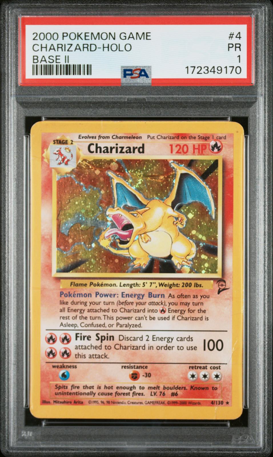 Charizard Holo PSA 1 2000 Base Set 2 #4