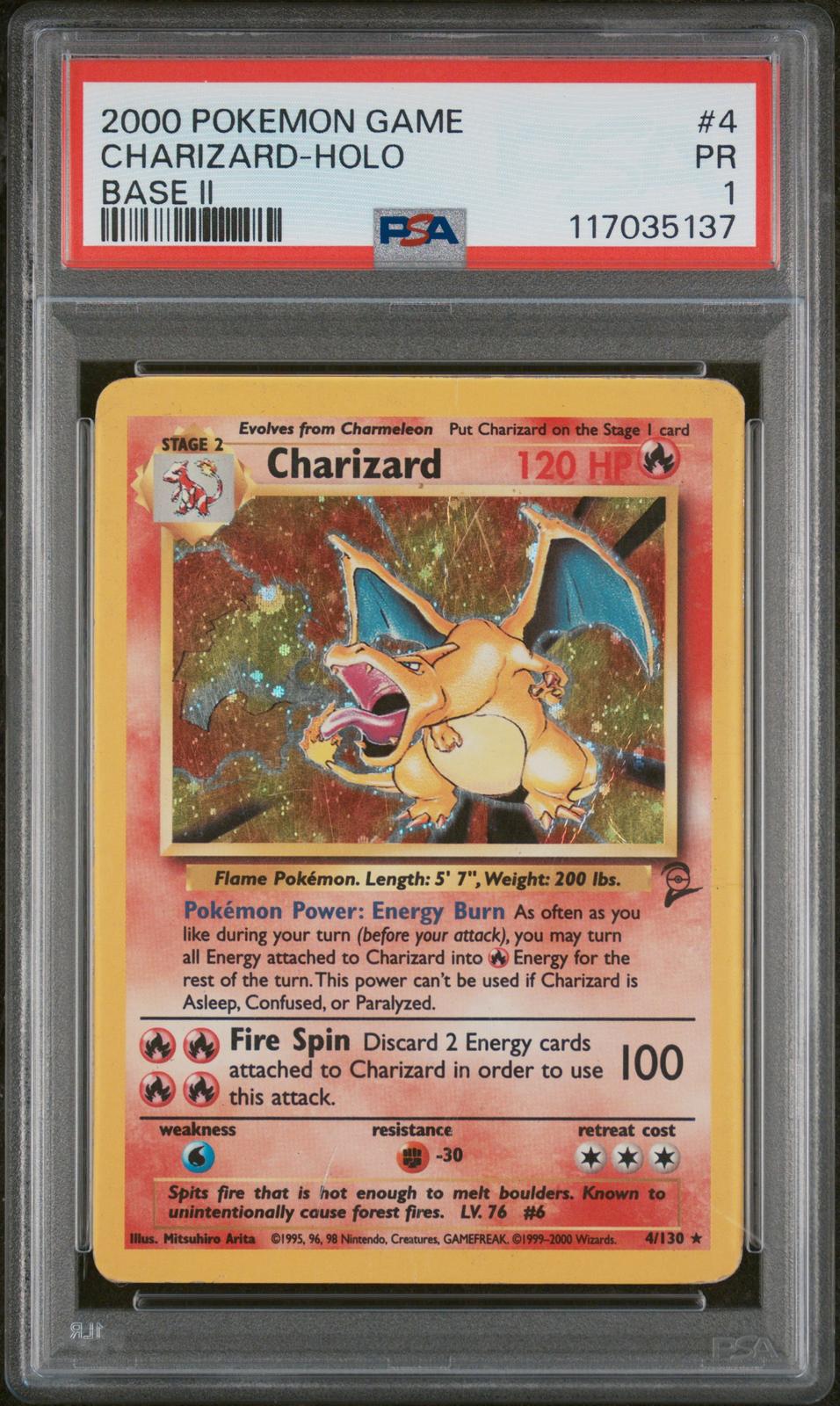 Charizard Holo PSA 1 2000 Base Set 2 #4
