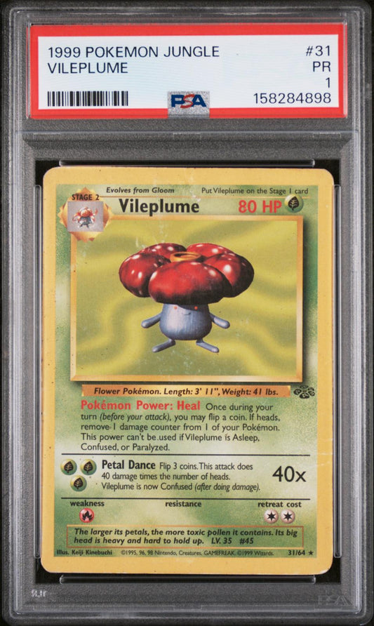 Vileplume PSA 1 1999 Pokemon Jungle #31 - POP 3