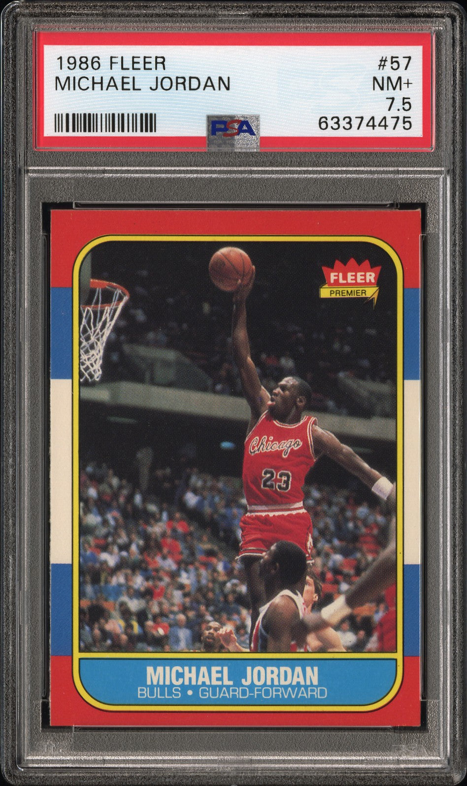 Michael Jordan PSA 7.5 1986 Fleer #57