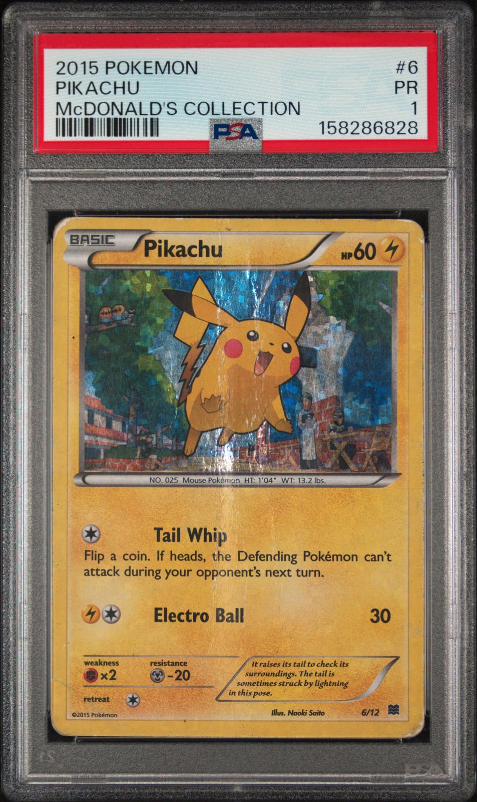 Pikachu PSA 1 2015 Pokemon Mcdonald's Collection #6 - POP 7