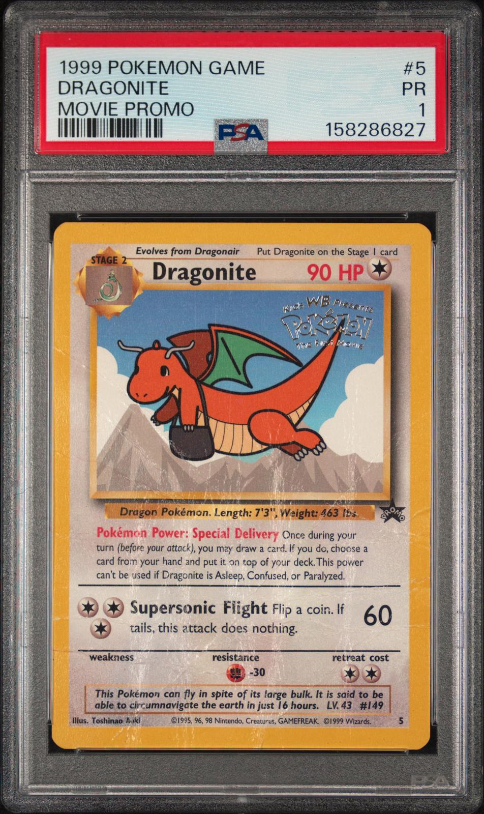 Dragonite Movie Promo PSA 1 1999 Pokemon Game Movie #5