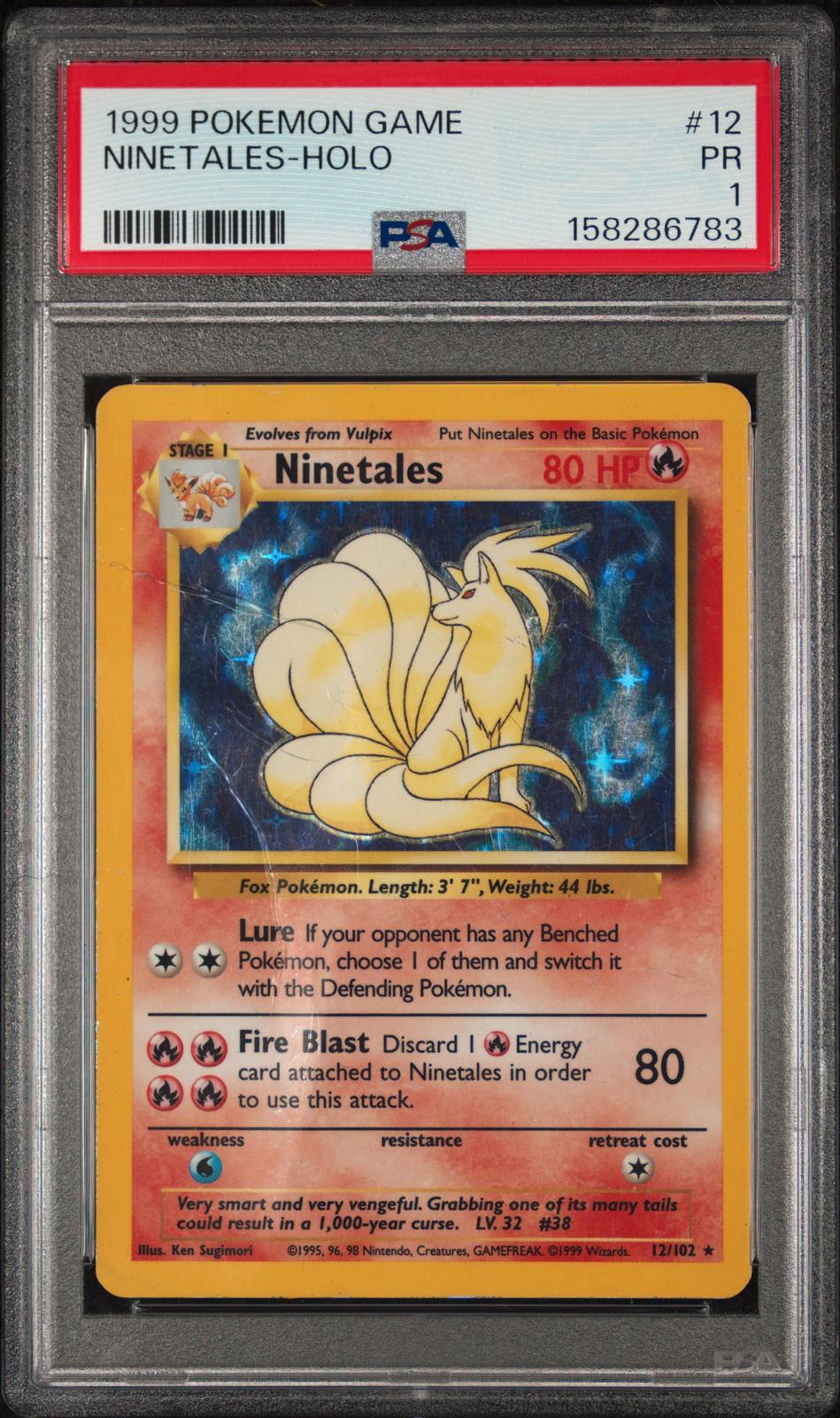 Ninetales Holo PSA 1 1999 Base Set #12