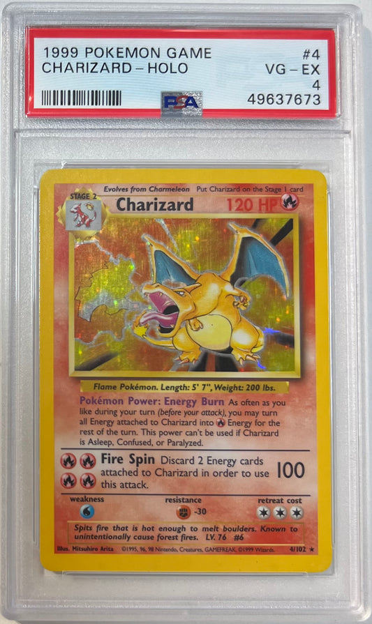 Charizard Holo PSA 4 1999 Pokemon Base Set #4