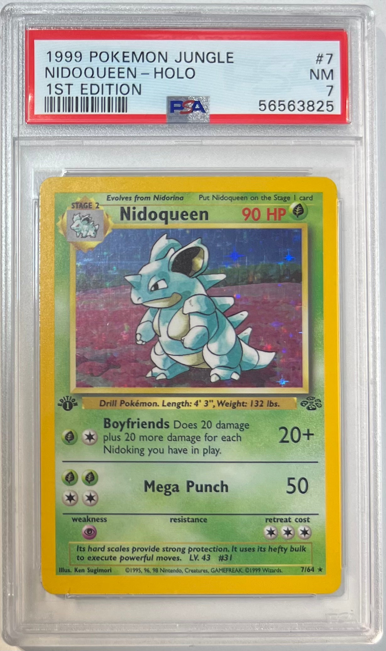 Nidoqueen Holo 1st Edition PSA 7 1999 Pokemon Jungle #7