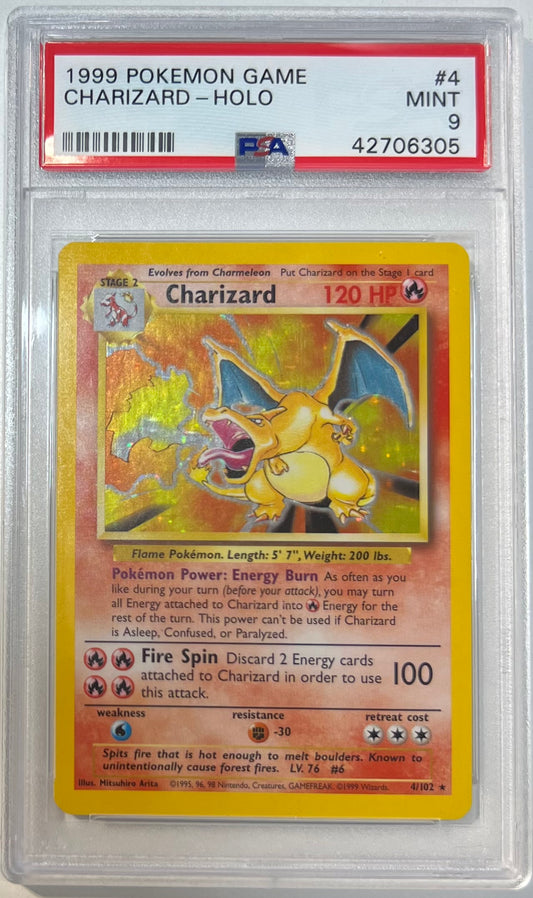 Charizard Holo PSA 9 1999 Pokemon Base Set #4