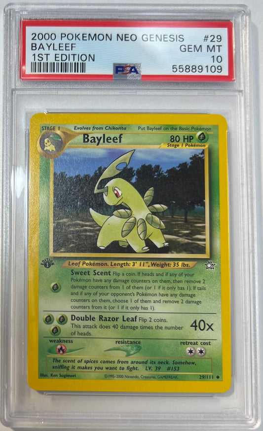 Bayleef PSA 10 2000 Pokemon Neo Genesis 1st Edition #29