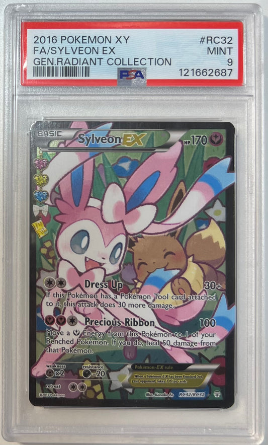 Sylveon EX PSA 9 2016 Xy Gen Radiant Collection #RC32 (Chipped Corner)