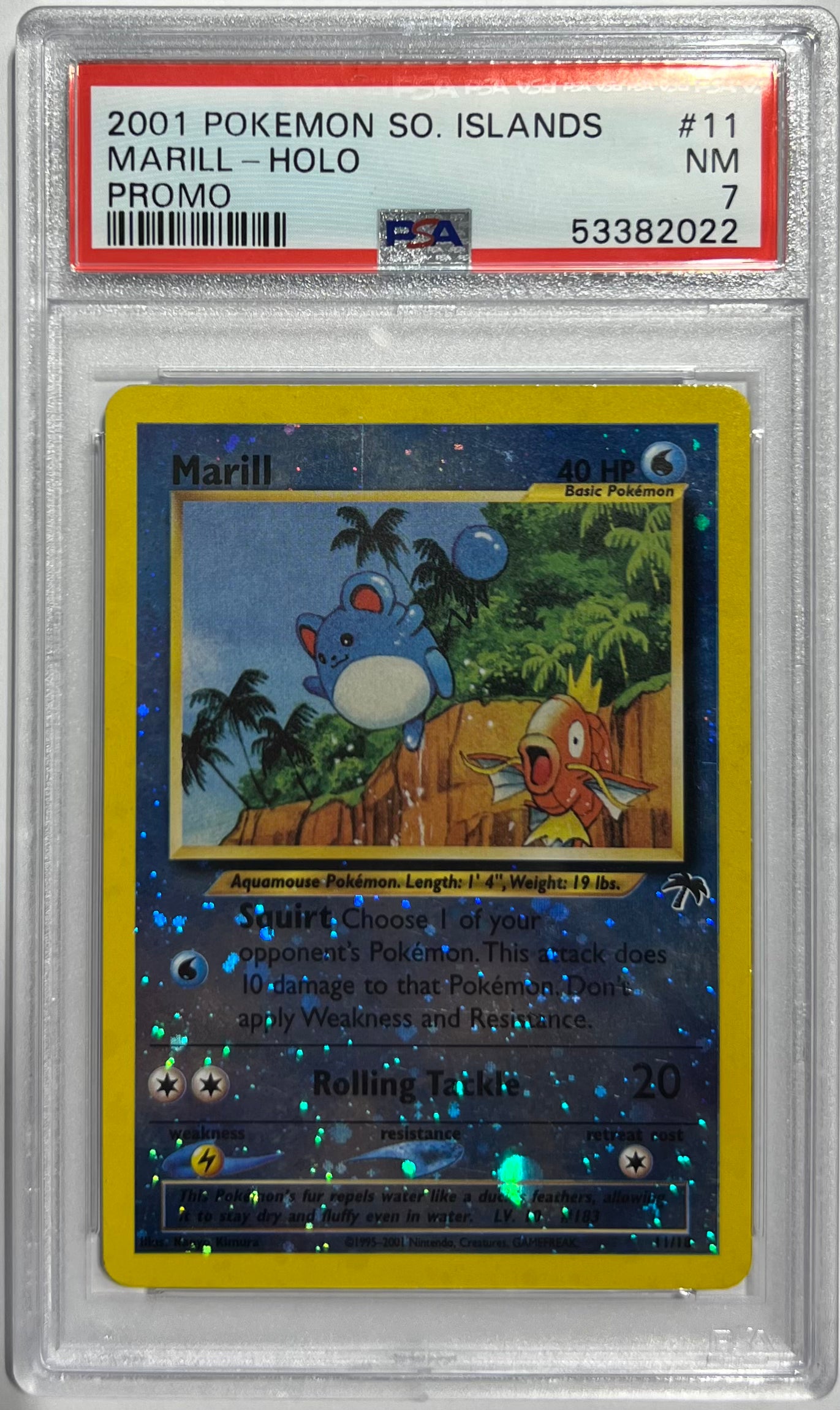 Marill Holo PSA 7 2001 Pokemon Southern Islands Promo #11
