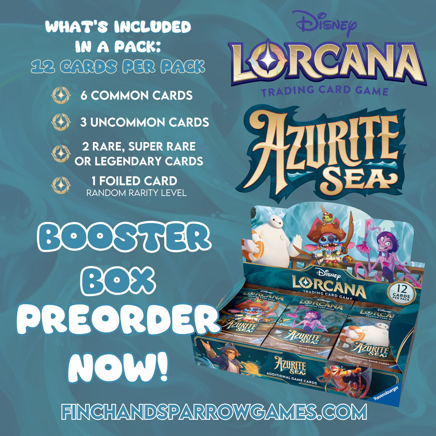 Azurite Seas - Lorcana Booster Box - PREORDER