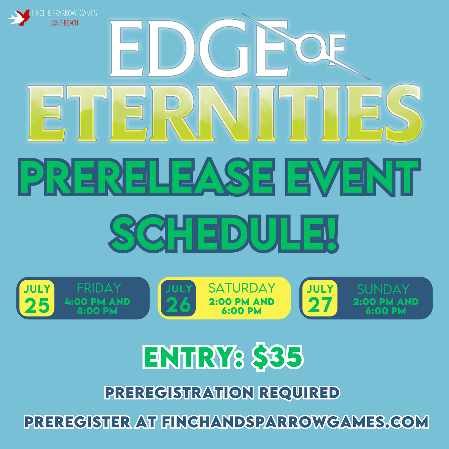 Edge of Eternities Prerelease Sealed Events