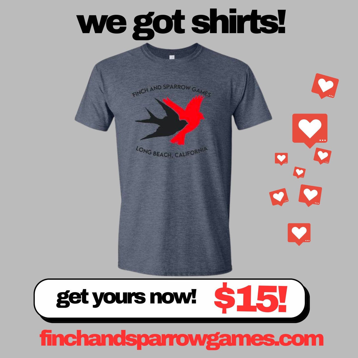 Finch and Sparrow Games T-Shirt